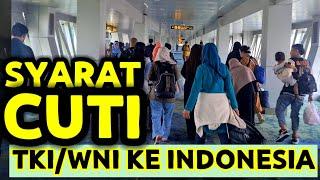 SYARAT MASUK KE INDONESIA UNTUK TKI CUTI ATAU WNI TERBANG KE INDONESIA TERBARU HARI INI