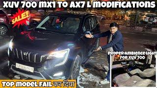 xuv 700 genuine accessories  xuv 700 mx1 To AX7L modified  with pricing video 