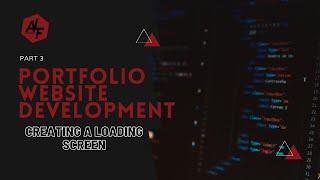 Adding a Loading div While The Page Loads on my Portfolio Website [Part 3]