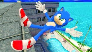 Sonic Ragdoll Jumps & Falls (GMOD) Episode 578