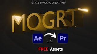 Mogrts - from After Effects to Premiere Pro // Free mogrts // Beginner After Effects tutorial
