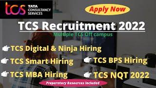 TCS Recruitment 2022 | TCS Hiring again |  Multiple TCS Off Campus Hiring Information