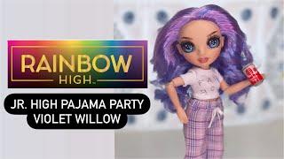 Rainbow High Jr. High Pajama Party Violet Willow unboxing and review!