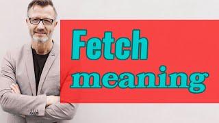 Fetch | Meaning of fetch