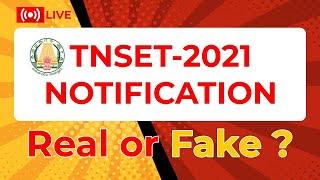 TNSET 2021 Notification - Fake or Real ?