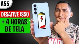 Desative o VILÃO da BATERIA do Galaxy A55 5G  - Antes que seja tarde