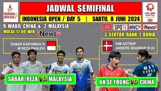 Jadwal Semifinal Indonesia Open 2024 Hari Ini Live Inews TV ~ SABAR/REZA vs MALAYSIA ~ 9 Wakil China