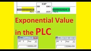 Siemens PLC- Exponential Value  in the Siemens PLC by STEP7 software