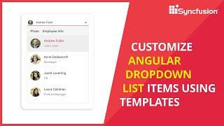 Customize Angular Dropdown List Items Using Templates