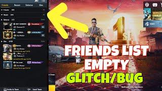 Friends List Empty || New Bug In BGMI || BGMI KE NASHE @BattlegroundsMobile_IN