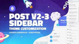 Post V2 and V3 Sidebar - Theme Customization - Vikinger - WordPress & BuddyPress Social Community