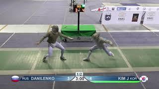 2022 164 T32 16 M S Individual Tbilisi GEO WC GREEN DANILENKO RUS vs KIM KOR