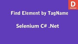 Selenium C# Find Element by TagName