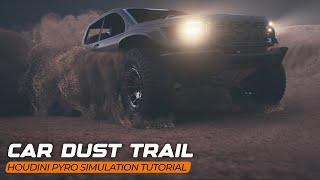 Houdini Pyro Simulation Tutorial: Car Dust Trail | Pro Houdini Tutorial