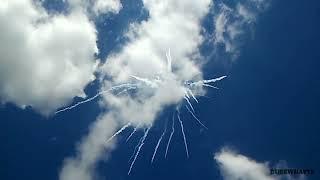 Sugar Rockets Exploding Mid-Air