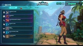 Paladins PTS OB64 Skye Smoke and Dagger Max My Build Shown in Training