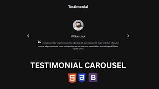 How To Make Testimonial Slider With HTML CSS And BOOTSTRAP 5.3 | Testimonial Slider Using HTML CSS