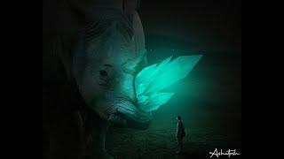 Glowing Rhino Photo Manipulation Effect in Photoshop 2021