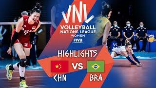 CHN vs. BRA - Highlights Week 3 | Women's VNL 2021