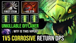 WTF 1v5 Return DPS Corrosive Skin Blade Mail Unkillable Solo Mid Viper Max Range Poison Dota 2