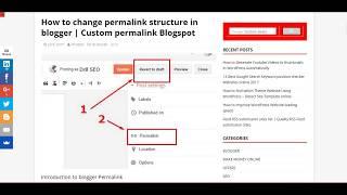 How to change permalink structure in blogger | Custom permalink | Drill SEO