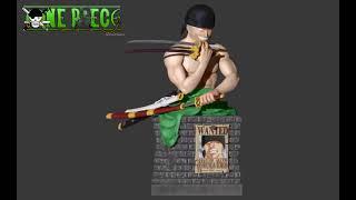 Roronoa Zoro One Piece 3D model Figure Bust Zbrush