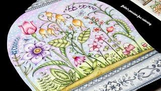 WORLD OF FLOWERS by Johanna Basford - prismacolor pencils - color along