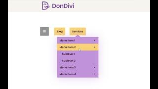  DiviMenus "Sub" Link Type - Wordpress Menu