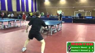 Alexander LOGUNOV vs Sergey PODOBED Raubichi, Belarus Open Championship 2012 Table Tennis