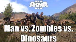 Man vs Zombies vs Dinosaurs | Arma 3