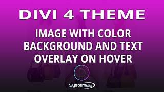 Divi 4 Image With Color Background And Text Overlay With CTA On Hover 