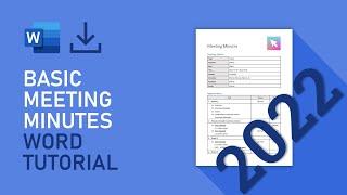 Meeting Minutes Template 2022 docx [FREE DOWNLOAD]