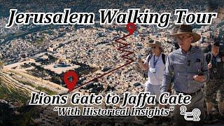 Jerusalem Old City Walking Tour! Lions Gate to Jaffa Gate! Church of Holy Sepulchre, Via Dolorosa!