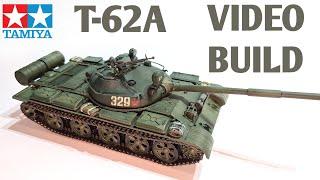 T-62 Модель танка Tamiya 1/35 - Видео Сборка
