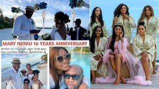 EMOTIONAL AS ACTRESS MARY NJOKU AND HUSBAND REMARRY AS THEY RENEW VOW ON THEIR 10TH ANNIVERSARY