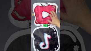 YouTube vs tik tok blind bag!#unboxing #asmr #blindbags #youtube #tiktok #diy #papercraft #handmade