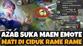 NGAKAK PARAH!! AZAB MAEN EMOTE DI CIDUK RAME RAME - Mobile Legends