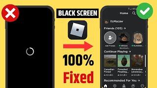 How to Fix black screen on Roblox Mobile (2025) | Roblox Mobile black screen Problem