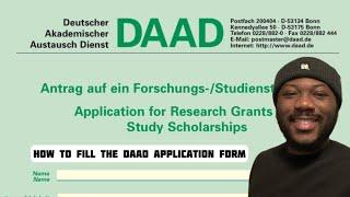 How to fill the DAAD Application Form for the Helmut-Schmidt Scholarship 2024