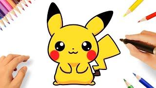 COMO DESENHAR O PIKACHU KAWAII FÁCIL