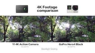 Raw footage 4K & 1080P120FPS Comparison: YI 4K Action Camera VS GOPRO HERO4 BLACK