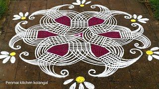 Krishna jayanthi special kolam||அழகான ஐயர் வீடு படி கோலம்||#dailykolam #easyrangoli #muggulu