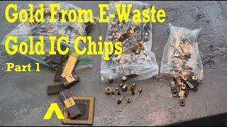 Easy Gold From E-Waste: Gold IC Chip Processing #gold #chemistry #refining #ewaste