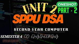 UNIT 2 DSA SE | PART 2 | TREE | WITH NOTES | SPPU| BST | CO Engineering