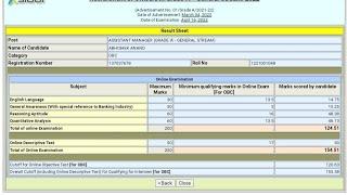 My SIDBI GRADE - A Scorecard 2021 ||  Missed Cut Off by 0.87 Marks