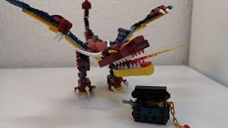 Lego Creator 3 in 1 (31102) Fire Dragon. Unboxing and Speed build. Stop Motion Animation