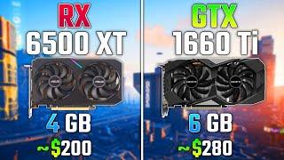 AMD RX 6500XT vs GTX 1660 Ti | Test in 8 Games