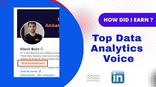How did I EARN LinkedIn Top Data Analytics Voice Title?