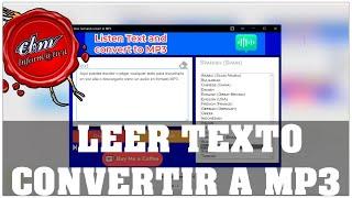 COMO LEER TEXTO EN VOZ ALTA Y CONVERTIRLO A MP3