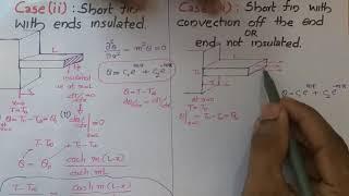 Fins Case 2&3 - short fin with ends insulated & not insulated(tip-convection)|HMT|KTU S6 MECHANICAL|